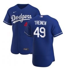 Men Los Angeles Dodgers 49 Blake Treinen Men Nike Royal Alternate 2020 Flex Base Player MLB Jersey