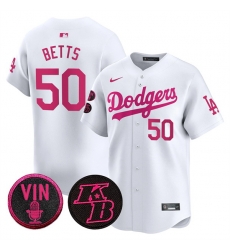 Men Los Angeles Dodgers 50 Mookie Betts White 2026 Mothers Day Vapor Premier Limited Stitched Baseball Jersey Men Los Angeles Dodgers 50 Mookie Betts White 2026 Mothers Day Vapor Premier Limited Stitched Baseball Jersey