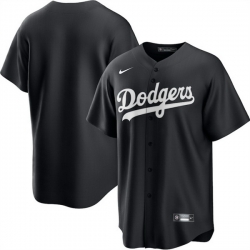 Men Los Angeles Dodgers Blank Black Lights Out Limited Stitched Baseball Jersey