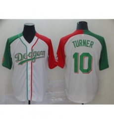 Men's Los Angeles Dodgers #10 Justin Turner White Authentic Jersey