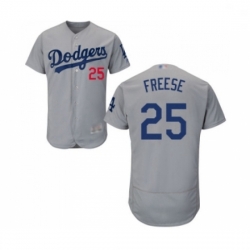 Mens Los Angeles Dodgers 25 David Freese Gray Alternate Flex Base Authentic Collection Baseball Jersey