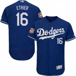 Mens Majestic Los Angeles Dodgers 16 Andre Ethier Royal Blue Flexbase Authentic Collection MLB Jersey