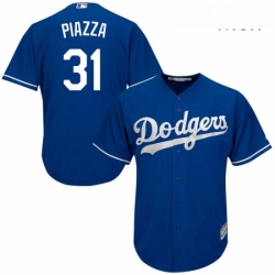 Mens Majestic Los Angeles Dodgers 31 Mike Piazza Replica Royal Blue Alternate Cool Base MLB Jersey