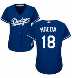 Womens Majestic Los Angeles Dodgers 18 Kenta Maeda Replica Royal Blue Alternate Cool Base MLB Jersey