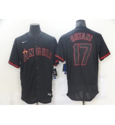 Los Angeles Angels 17 Shohei Ohtani Black Nike Flexbase Jersey