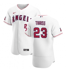 Men Los Angeles Angels 23 Matt Thaiss Men Nike White Home 2020 Flex Base Player MLB Jersey