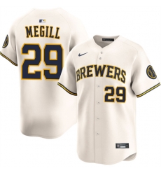 Men Milwaukee Brewers 29 Trevor Megill Cream 2025 Limited Stitched Baseball Jersey