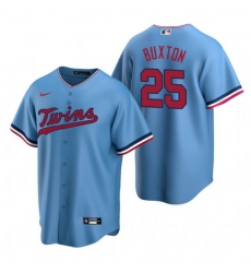 Men Minnesota Twins 25 Byron Buxton Blue Cool Base Stitched Jerseys