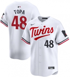 Men Minnesota Twins 48 Justin Topa White 2024 Home Limited Cool Base Stitched Baseball Jersey