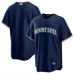 Men Minnesota Twins Blank Navy Cool Base Stitched Jersey