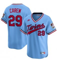 Men Minnesota Twins Rod Carew #29 Blue Flex Base Stitched jersey