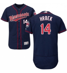 Mens Majestic Minnesota Twins 14 Kent Hrbek Authentic Navy Blue Alternate Flex Base Authentic Collection MLB Jersey