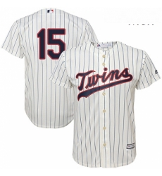 Mens Majestic Minnesota Twins 15 Jason Castro Replica Cream Alternate Cool Base MLB Jersey