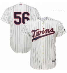 Mens Majestic Minnesota Twins 56 Fernando Rodney Replica Cream Alternate Cool Base MLB Jersey 