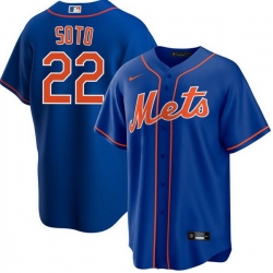 Men New York Mets 22 Juan Soto Royal 2024 Cool Base Limited Stitched Baseball Jersey