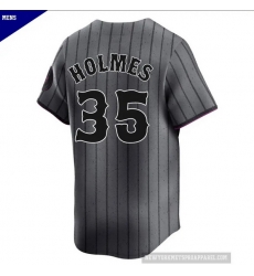 Men New York Mets Clay Holmes 35 Gray City Edition Flex Base Stitched Jersey