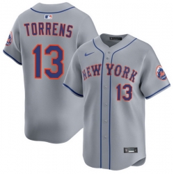 Men New York Mets Luis Torrens 13 Gray Flex Base Stitched Jersey