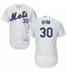 Mens Majestic New York Mets 30 Nolan Ryan White Home Flex Base Authentic Collection MLB Jersey