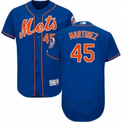 Mens Majestic New York Mets 45 Pedro Martinez Royal Blue Alternate Flex Base Authentic Collection MLB Jersey