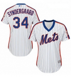 Womens Majestic New York Mets 34 Noah Syndergaard Replica White Alternate Cool Base MLB Jersey