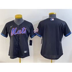 Youth New York Mets Blank Black Cool Base Stitched Baseball Jersey