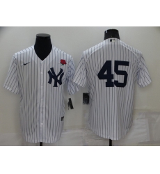 Men New York Yankees 45 Gerrit Cole White Cool Base Stitched Baseball Jerseys