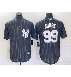 Men New York Yankees 99 Aaron Judge Black Cool Base Stitched Baseball Jersey