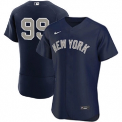 Men New York Yankees 99 Aaron Judge Nike Alternate 2020 MLB Player Jersey Navy No Name