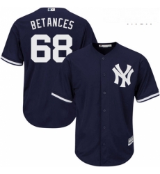 Mens Majestic New York Yankees 68 Dellin Betances Replica Navy Blue Alternate MLB Jersey