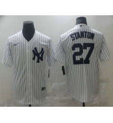 Men's New York Yankees #27 Giancarlo Stanton White Stitched MLB Cool Base Nike Jersey