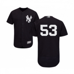 Mens New York Yankees 53 Zach Britton Navy Blue Alternate Flex Base Authentic Collection Baseball Jersey