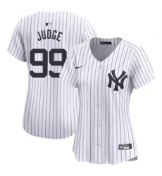 Women New York Yankees 99 Aaron Judge White Stitched Coolse Baseball Jersey