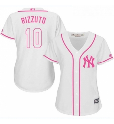 Womens Majestic New York Yankees 10 Phil Rizzuto Authentic White Fashion Cool Base MLB Jersey