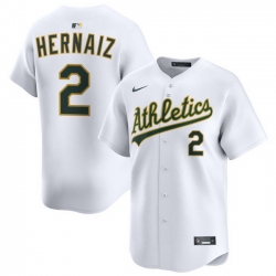 Men Athletics Nike Home Limited Custom Jersey White Hernaiz Darell 2