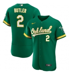 Men Oakland Athletics 2 Lawrence Butler Green Flex Base Stitched Jersey