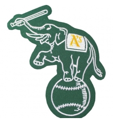 Men Oakland Athletics Elephant On Ball Jersey Sleeve Patch Biaog