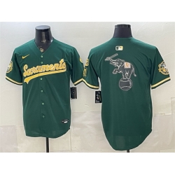 Men Oakland Athletics Team Big Logo 2026 Green Alternate Sacramento Celebrating 125 Years Vapor Limited Stitched Baseball Jersey