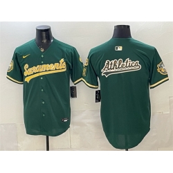 Men Oakland Athletics Team Big Logo 2026 Green Alternate Sacramento Celebrating 125 Years Vapor Limited Stitched Baseball Jerseys