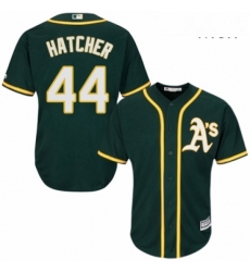 Mens Majestic Oakland Athletics 44 Chris Hatcher Replica Green Alternate 1 Cool Base MLB Jersey 