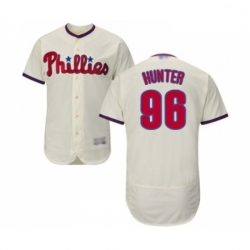 Mens Philadelphia Phillies 96 Tommy Hunter Cream Alternate Flex Base Authentic Collection Baseball Jersey