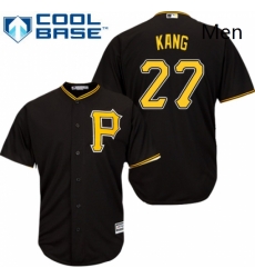 Mens Majestic Pittsburgh Pirates 27 Jung ho Kang Replica Black Alternate Cool Base MLB Jersey