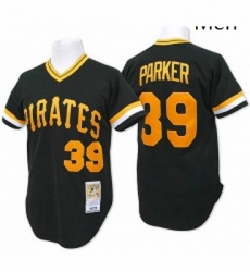 Mens Mitchell and Ness Pittsburgh Pirates 39 Dave Parker Replica Black Throwback MLB Jersey