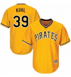 Youth Majestic Pittsburgh Pirates 39 Chad Kuhl Authentic Gold Alternate Cool Base MLB Jersey 