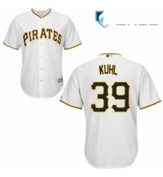 Youth Majestic Pittsburgh Pirates 39 Chad Kuhl Authentic White Home Cool Base MLB Jersey 