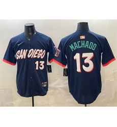 Men San Diego Padres  13 Manny Machado Obsidian 2026 City Connect Limited Stitched Baseball Jersey