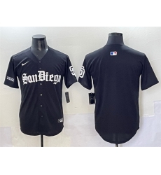 Men San Diego Padres Blank Black Gothic Edition Vapor Limited Stitched Baseball Jersey