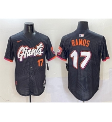 Men San Francisco Giants 17 Heliot Ramos Anthracite 2025 City Connect Limited Stitched Baseball Jersey Men San Francisco Giants 17 Heliot Ramos Anthracite 2025 City Connect Limited Stitched Baseball Jersey