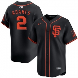 Men San Francisco Giants 2 Willy Adames Black 2024 Black AlternateLimited Stitched Baseball Jersey