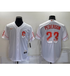 Men San Francisco Giants 23 Joc Pederson White City Connect Cool Base Stitched Jersey