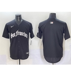 Men San Francisco Giants Blank Black  27Gothic Fog Edition 27 Vapor Premier Limited Stitched Baseball Jersey